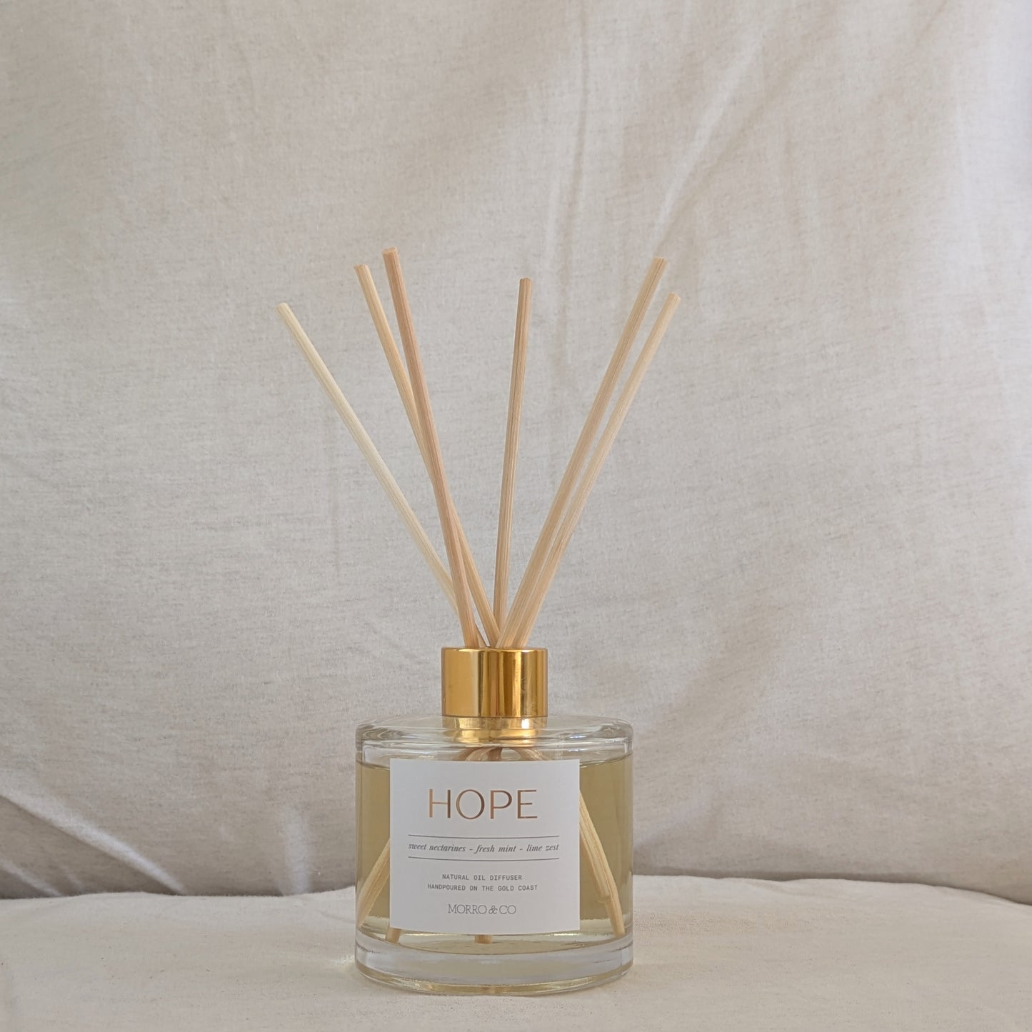 HOPE : ripe nectarines + fresh mint + lime