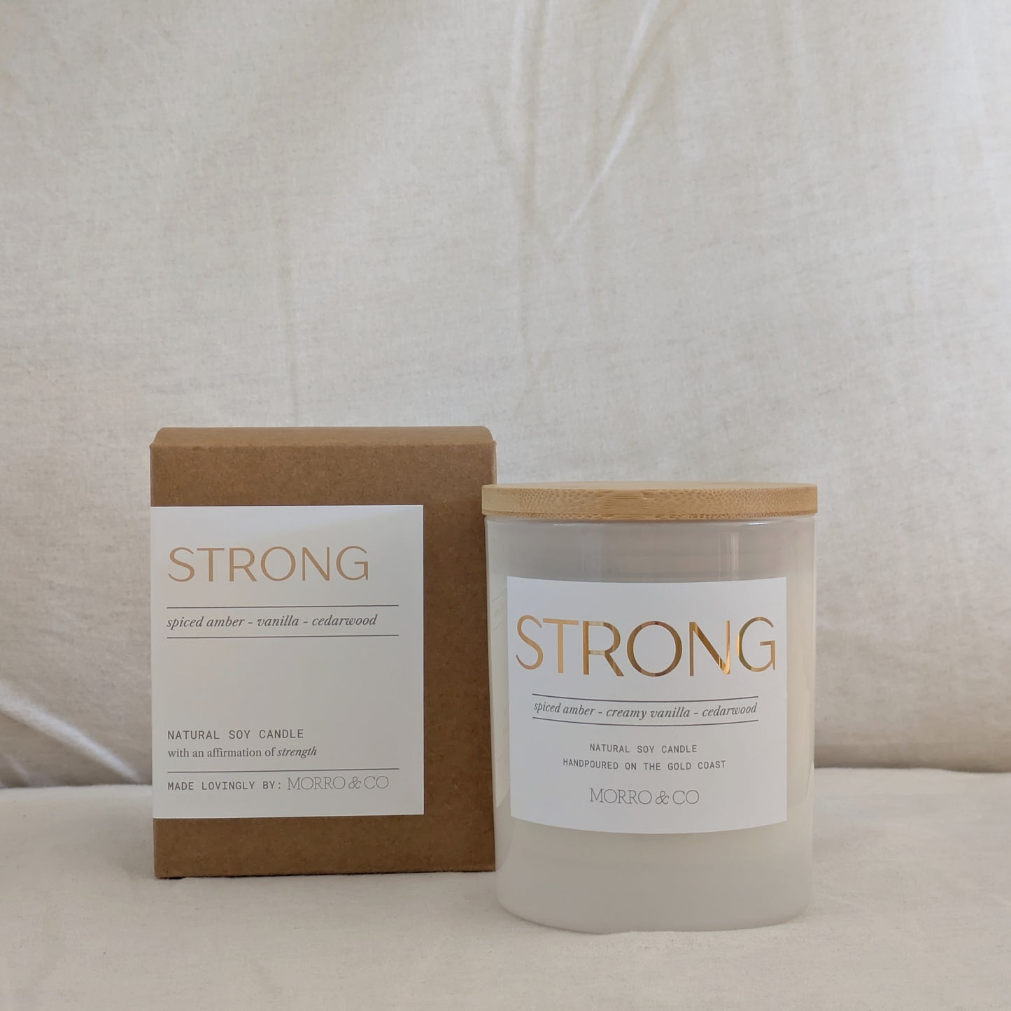 STRONG : spiced amber + vanilla + cedar
