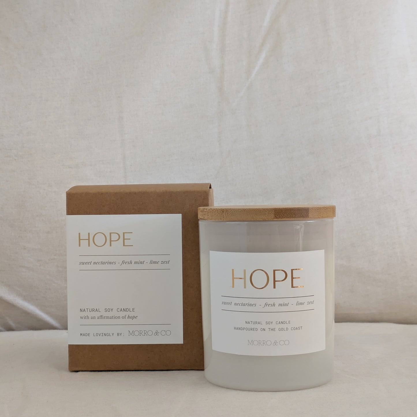 HOPE : ripe nectarines + fresh mint + lime