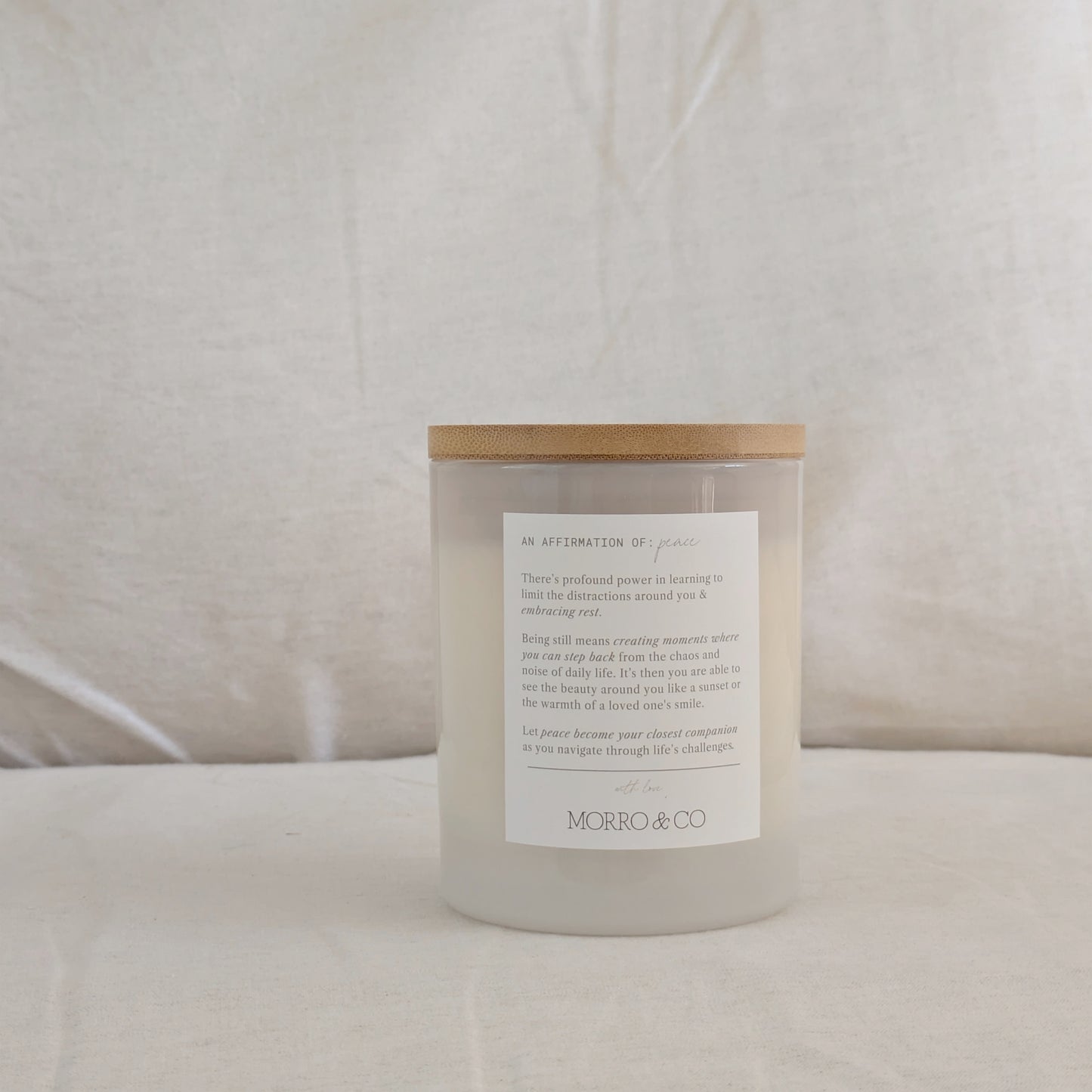 BE STILL : vanilla + burnt orange + spices