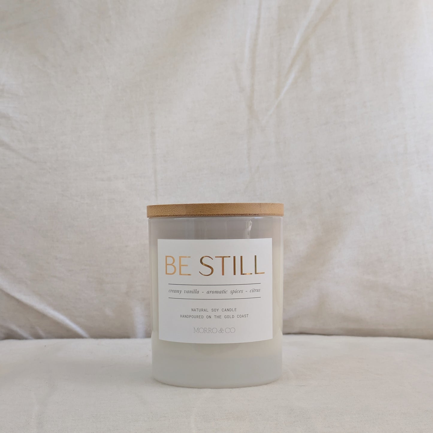 BE STILL : vanilla + burnt orange + spices