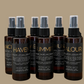 Morro & Co dark brown bottles with black labels on a beige background