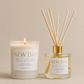 Morro & Co Candle and diffuser set with 'New Day' label on a beige background