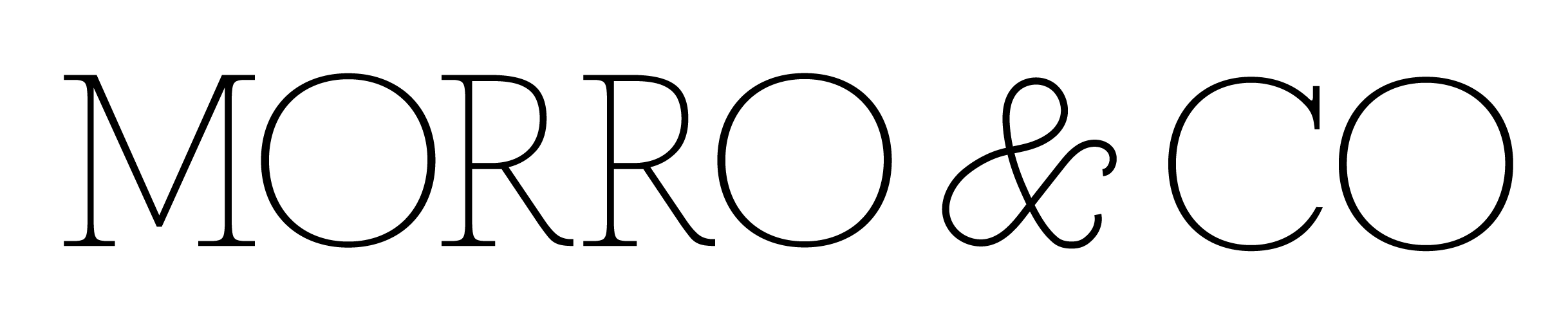 Morro & Co primary black logo on a transparent background