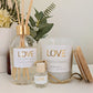 LOVE [raspberries | seasonal peonies | sweet lychees]