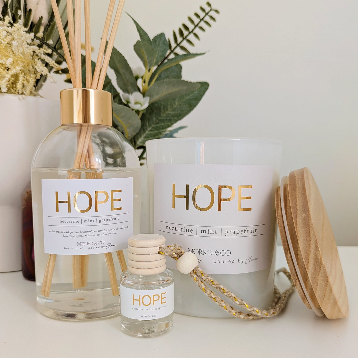 HOPE [ripe nectarines | fresh mint | splash of lime]