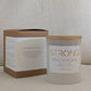 STRONG : spiced amber + vanilla + cedar