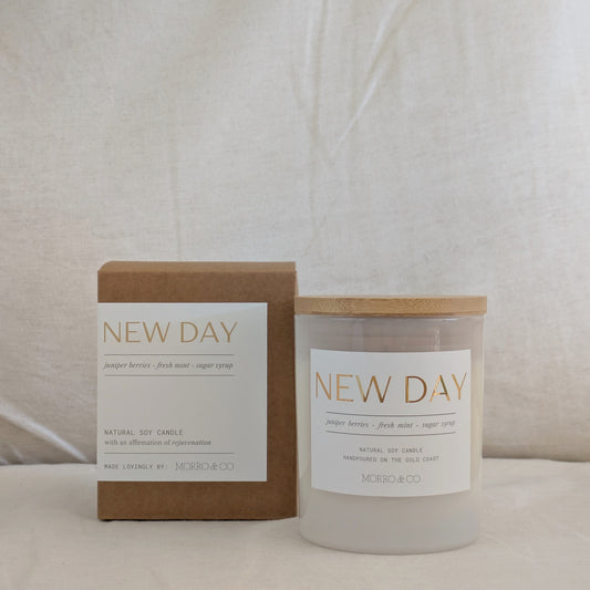 NEW DAY : mint + lime + juniper berries