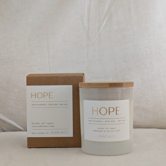 HOPE : ripe nectarines + fresh mint + lime