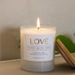 Two diffusers with 'LOVE' labels on a neutral background