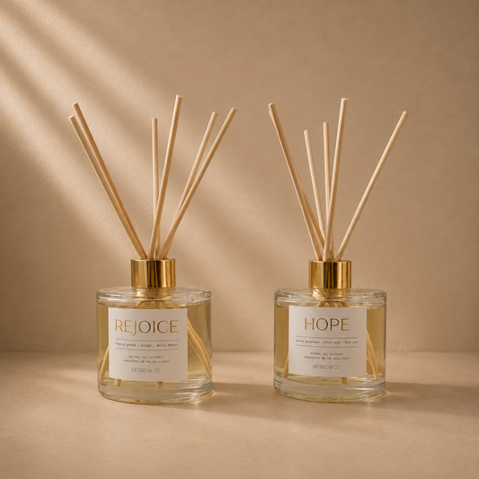 Morro & Co build your own diffuser set with two 200ml natural reed diffusers
