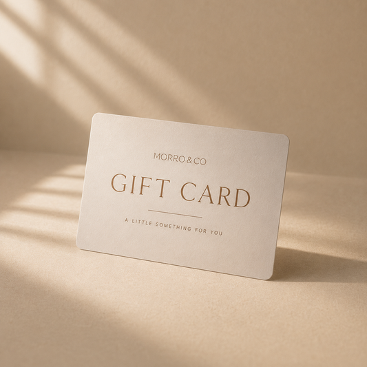 Morro & Co gift card for candles, diffusers and meaningful affirmation gifts