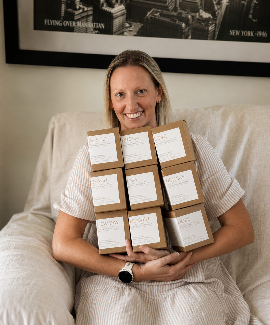 Morro & Co natural soy candles hand-poured on the Gold Coast