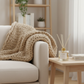 Morro & Co HOME candle styled in a warm interior to create a feeling of comfort and connection