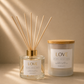 Morro & Co LOVE natural soy candle and eco reed diffuser