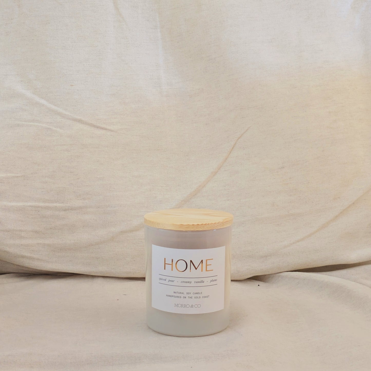 HOME : spiced pear + sweet plums + vanilla