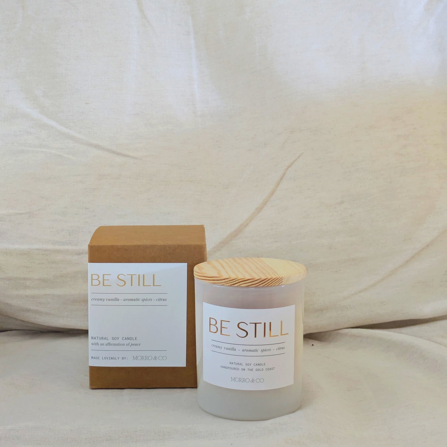 BE STILL [vanilla cream | burnt orange | warm aromatic spices]